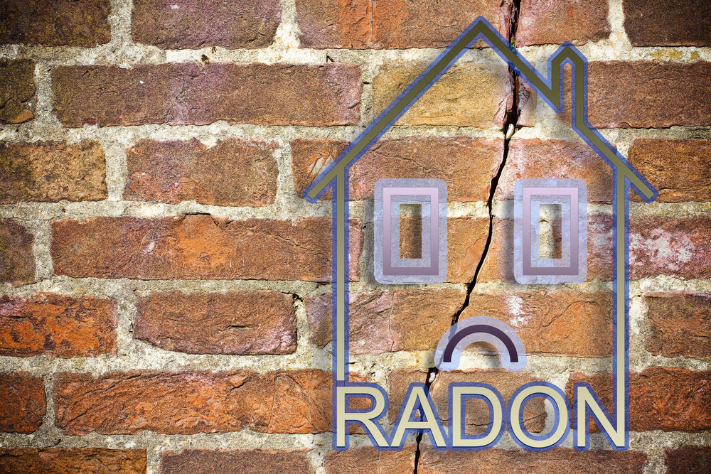 image of a house with radon underneath representing radon levels