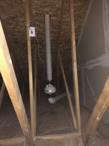 Passive to active radon mitigation in attic